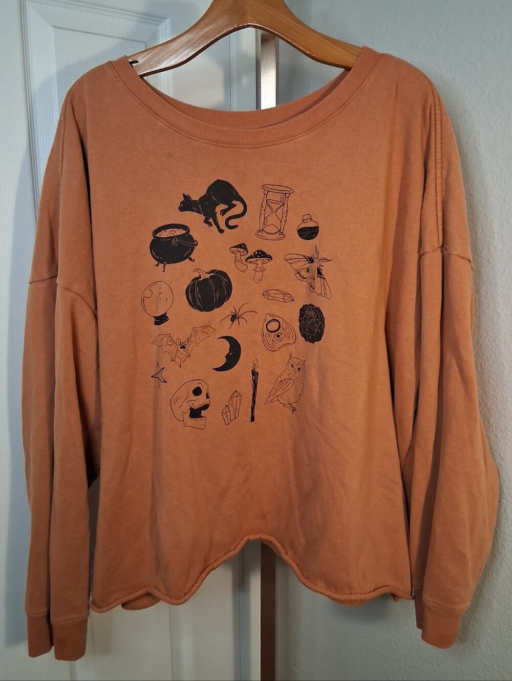 Witchy Rust Colored Sweatshirt Mighty Fine 3XL